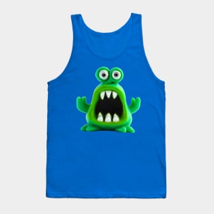 Scared green alien Tank Top